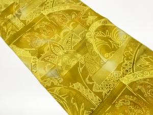 本場筑前博多幾何学模様織出し名古屋帯